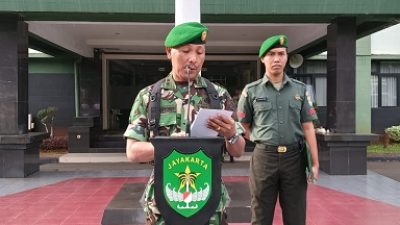Kodim 0505/Jakarta Timur gelar Upacara, Tekankan Loyalitas