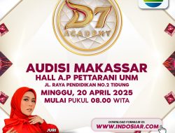 AUDISI TERBUKA DAN TERBESAR “D’ACADEMY 7” SEGERA DIGELAR DI 5 KOTA DI INDONESIA Kota Makassar Jadi Kota Pertama dan Menghadirkan Selfi Yamma Sebagai Juri
