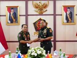 Panglima TNI AD Agus Subiyanto Menerima Courtesy Call ( CC ) Dari Pejabat Militer Tetanga Sahabat