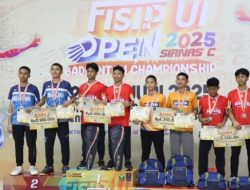 Turnamen Bulu Tangkis Sirkuit Nasional C FISIP UI 2025 Ditutup, Talenta Muda Bermunculan