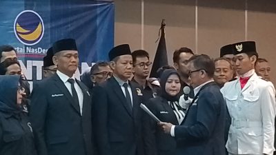 Samsul Ma’arip Nakhodai Partai NasDem Kota Depok Periode 2025-2030 di Lantik