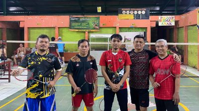 Sambut HUT ke-80 RI, UPT Pasar Tugu Gelar Turnamen Bulutangkis dan Tenis Meja Antar Pedagang