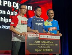Emas Bersejarah Asia Junior 2025, Ubed Diganjar Bonus Besar dari PB Djarum