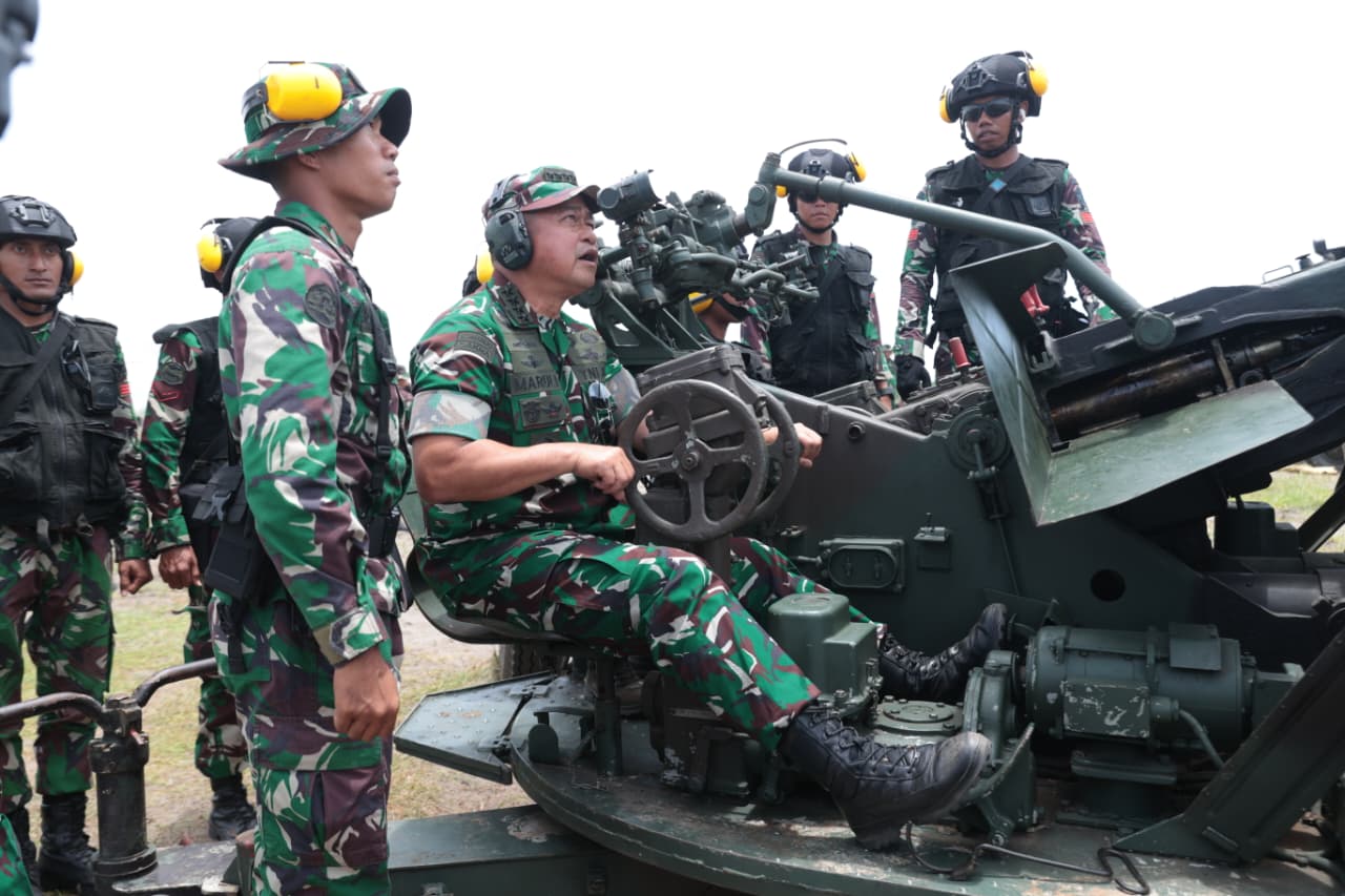 Kasad TNI AD Tinjau Latihan Arhanud Terintegrasi, Pastikan Kesiapan Alutsista