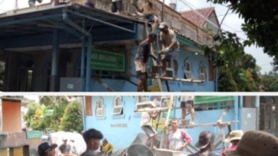 Jaga Silaturahmi, Warga RW 002 Kelurahan Beji Gotong Royong Bangun Mushola Nurul Huda Swadaya Sendiri