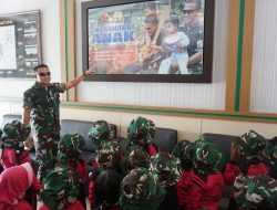 TNI Sahabat Anak : Dandim Pungky Temui Anak TK Tunas Harapan di Makodim 0416/Bute