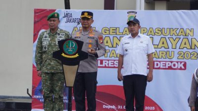 Apel Pengamanan Malam Tahun Baru 2026 Digelar di Depok, Libatkan 235 Personel Gabungan