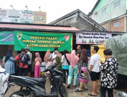 Kodim 0508/Depok Gelar Pasar Murah Minyak Kita, 440 Kardus Habis dalam Hitungan Jam