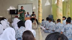Koramil Cimanggis Beri Pembekalan Penerimaan TNI AD kepada Pelajar SMAN 4 Depok