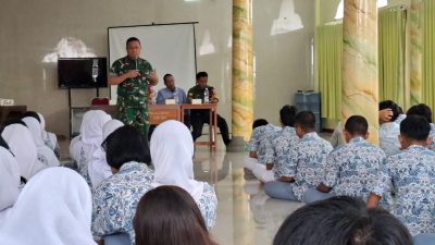 Koramil Cimanggis Beri Pembekalan Penerimaan TNI AD kepada Pelajar SMAN 4 Depok