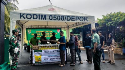 Kodim 0508/Depok Gelar Operasi Pasar Minyak Goreng Murah untuk Mendukung Stabilitas Harga
