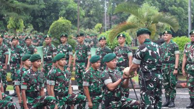 Yonif 515 UTY Gelar Tradisi Penerimaan Prajurit