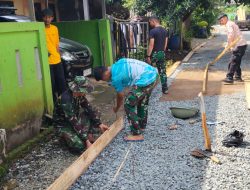 TMMD Ke-127 Kodim 0508/Depok Masuki H+2, Pengerasan Jalan Capai 23 Persen