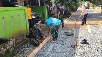 TMMD Ke-127 Kodim 0508/Depok Masuki H+2, Pengerasan Jalan Capai 23 Persen