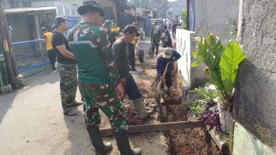 TMMD Ke-127 Kodim 0508/Depok H+2, Pembangunan Drainase di Cimanggis Capai 17,09 Persen