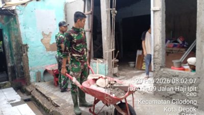 H+10 TMMD Ke-127, Renovasi Tiga RTLH di Sukamaju Capai 50 Persen