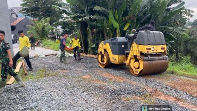 TMMD Ke-127 Kodim 0508/Depok Lanjutkan Pengerasan Jalan di GDC Gardenia