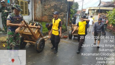 Cegah Genangan, Satgas TMMD Kodim Depok Kebuti Drainase 200 Meter