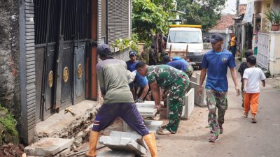 TMMD Depok Tancap Gas, Infrastruktur Sukamaju Berbenah