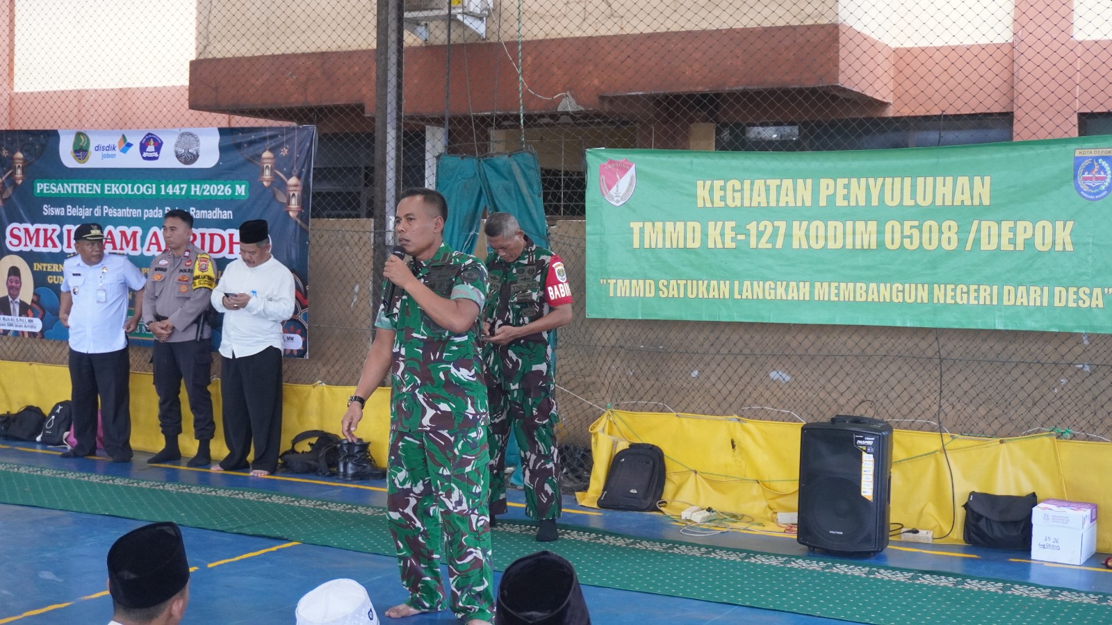 TMMD Ke-127 Kodim 0508/Depok Bekali Pelajar SMK Arridho Wawasan Kebangsaan dan Bahaya Narkoba
