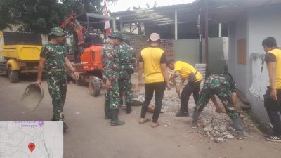Infrastruktur Lingkungan Diperkuat, Drainase TMMD Depok Capai Tahap Lanjut