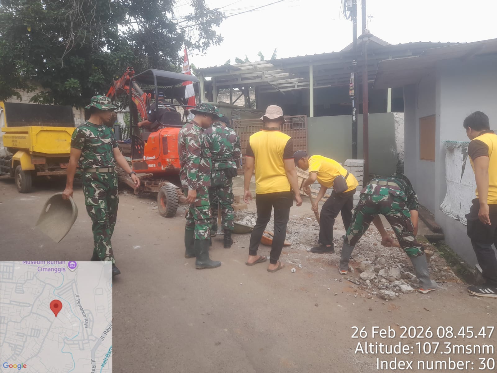 Infrastruktur Lingkungan Diperkuat, Drainase TMMD Depok Capai Tahap Lanjut
