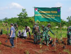 Melalui TMMD ke-127, Kodim 0508/Depok Ajak Warga Cimanggis Peduli Lingkungan Lewat Penanaman Pohon