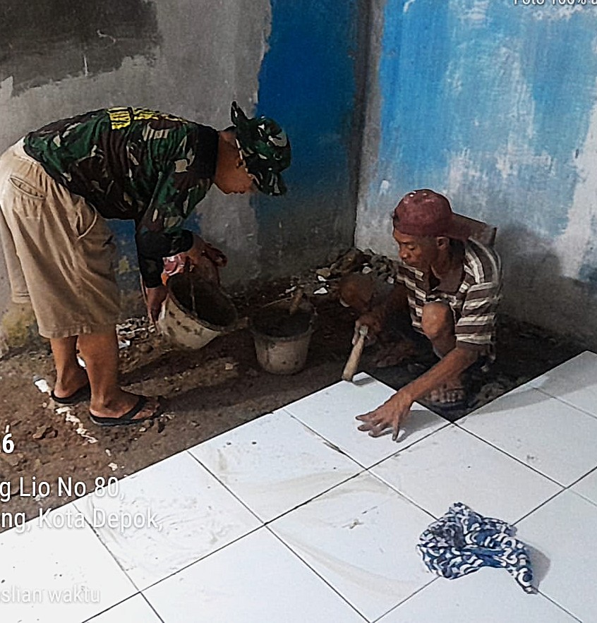 TMMD Ke-127 Kodim 0508/Depok Masuki Hari ke-19, Progres Rehab Rumah Warga Sukamaju Capai Lebih 70 Persen