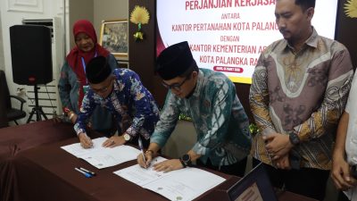 Lindungi Aset Rumah Ibadah, BPN–Kemenag Palangka Raya Teken Kerja Sama