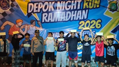 Semarak Ramadan, Polsek Cinere dan Kecamatan Limo Gelar Depok Night Run 2026