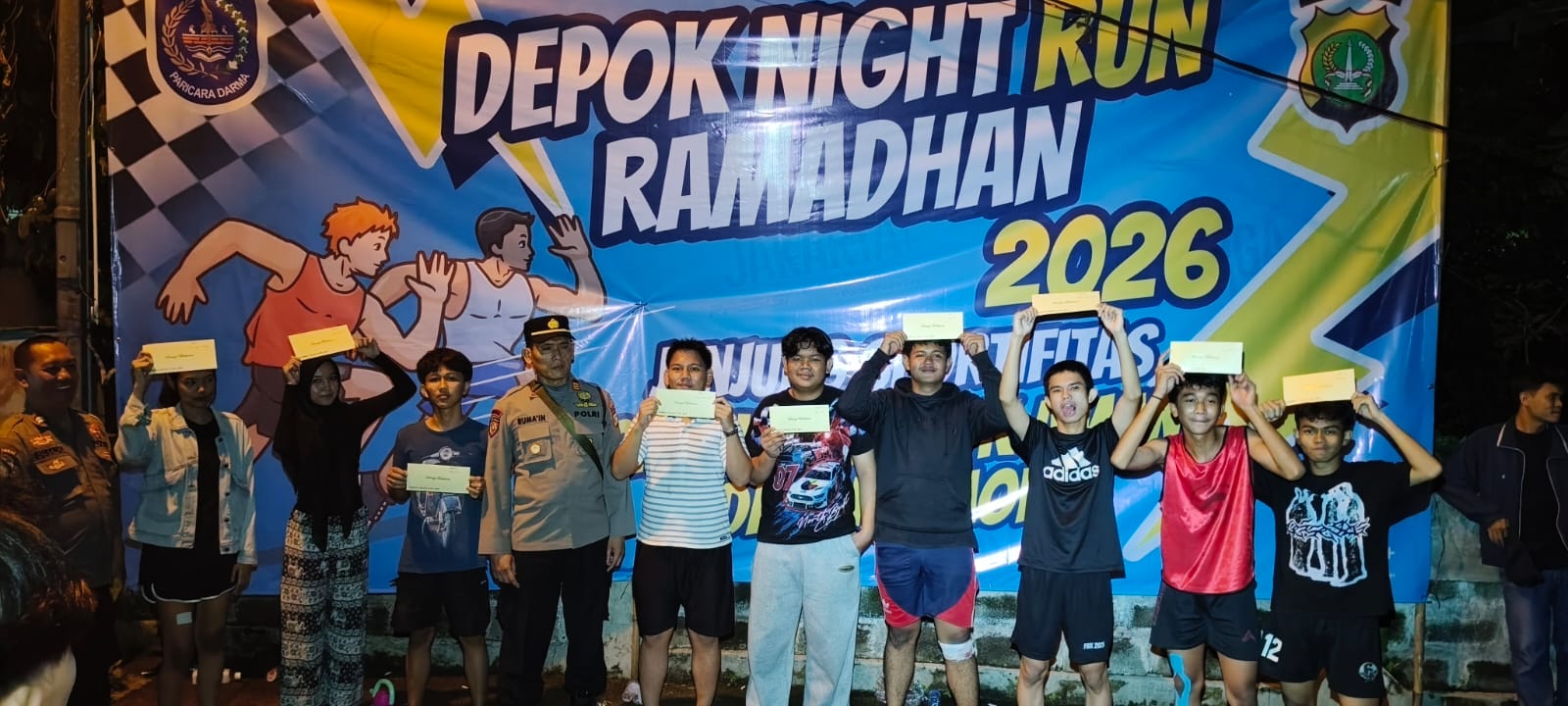 Semarak Ramadan, Polsek Cinere dan Kecamatan Limo Gelar Depok Night Run 2026