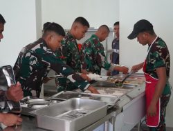 Tingkatkan Kesejahteraan Prajurit, Yonif 806/Satya Inyomusi Bangun Dapur Modern