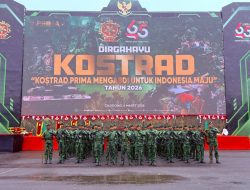 Danyonif 509/BY Kostrad Bersama Prajurit Ikuti Upacara HUT ke-65 Kostrad