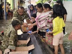 Koramil Ps. Rebo–Ciracas Turun Tangan, Bantuan Digelontorkan untuk Korban Banjir Rambutan
