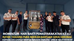 Rutan Tanjung Pura Salurkan Gerobak UMKM bagi Keluarga Warga Binaan di Hari Bakti Pemasyarakatan ke-62
