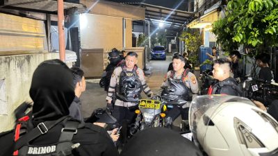 Patroli Malam Brimob Tindak Pelanggaran Remaja dan Bubarkan Pesta Miras