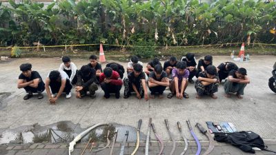 20 Remaja Diduga Tawuran di Tapos Diamankan Polisi, Sajam hingga Motor Disita