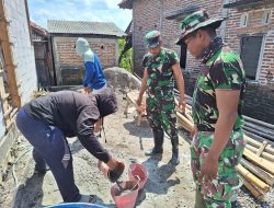 Pembangunan RTLH di Desa Godo Dikebut, TNI dan Warga Bahu-Membahu