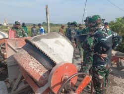 Betonisasi Jalan TMMD 128 Capai 66,31 Persen, Harapan Baru bagi Warga Desa Godo.