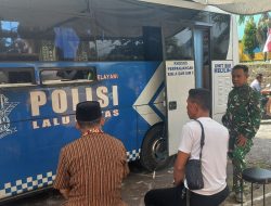 Satlantas Polresta Pati Hadirkan SIM Keliling di Lokasi TMMD 128, Warga Desa Godo Sambut Antusias