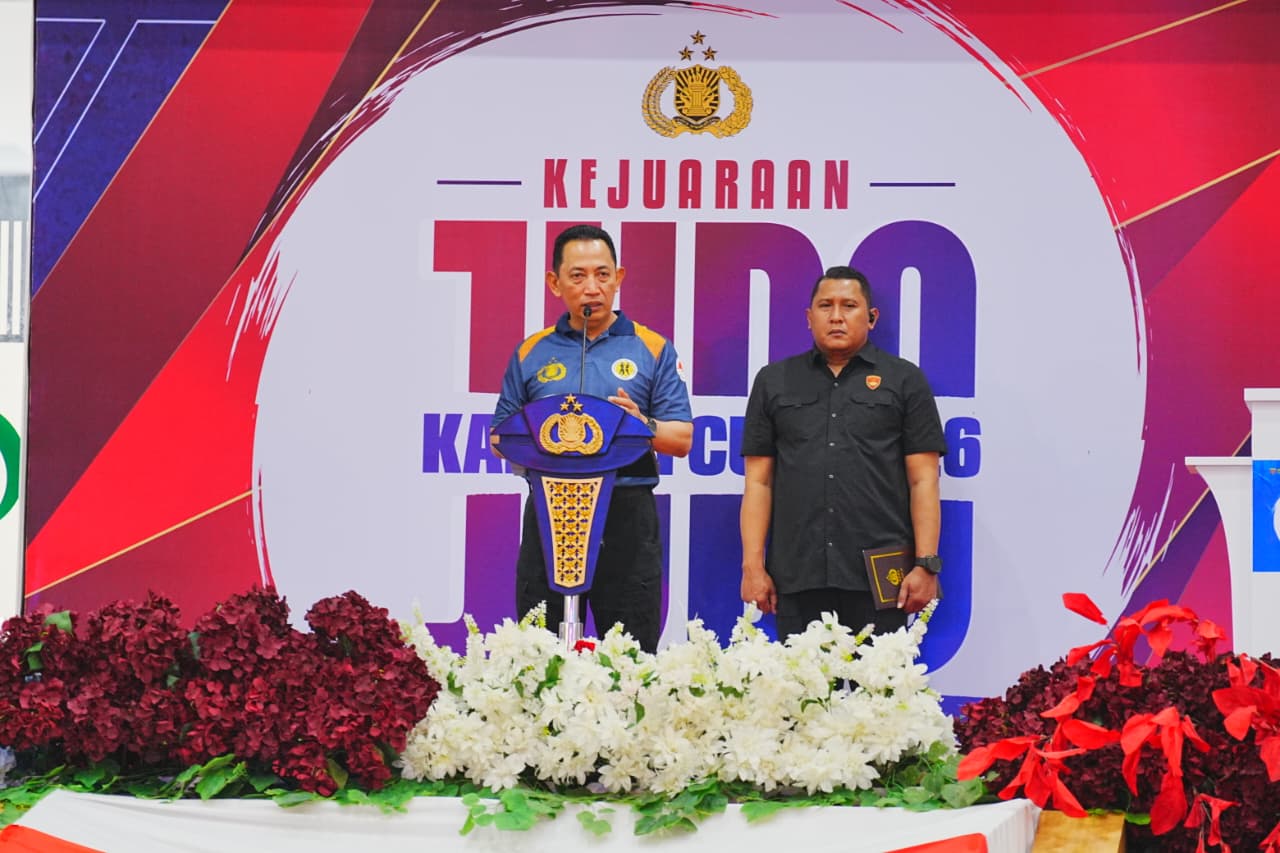Kapolri Jenderal Listyo Sigit Prabowo menghadiri sekaligus membuka ajang Judo Kapolri Cup 2026 di Gor Segiri, Samarinda, Kalimantan Timur. (Istimewa)