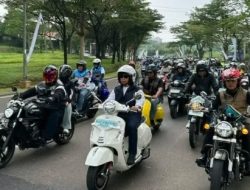 Supian Suri, Forkopimda Riding Vespa Bersama Komunitas Motor Meriahkan HUT ke-27 Depok