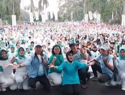 Ribuan Warga Meriahkan Fun Walk, Fun Bike, Senam Aerobik KORMI Kerjasama Luwak White Koffie Seru Daaahh