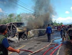 Tragedi Jalinsum: Bus ALS Hantam Tangki BBM di Muratara, 16 Orang Tewas Terbakar