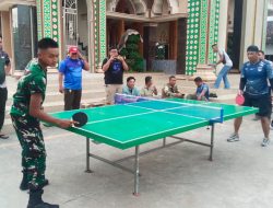 Kompak di TMMD 128, TNI-Polri Bangun Desa Sekaligus Pererat Kebersamaan Lewat Olahraga