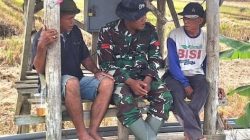 Di Tengah Terik dan Lelah, Obrolan Hangat Satgas TMMD dan Petani Warnai Sawah Desa Godo