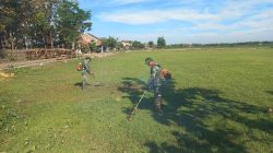 Satgas TMMD Mulai Rapikan Lapangan Desa Gunungpanti Jelang Upacara Penutupan