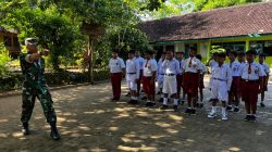 Siswa SDN Godo 01 Antusias Ikuti Pelatihan PBB dari Satgas TMMD