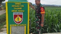 Dansatgas TMMD Tinjau Tugu Prasasti Penanda Program di Desa Godo