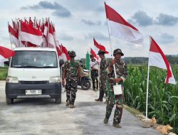 Nuansa Merah Putih Warnai Persiapan Penutupan TMMD di Desa Godo